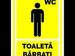 Indicator galben  pentru wc toaleta barbati